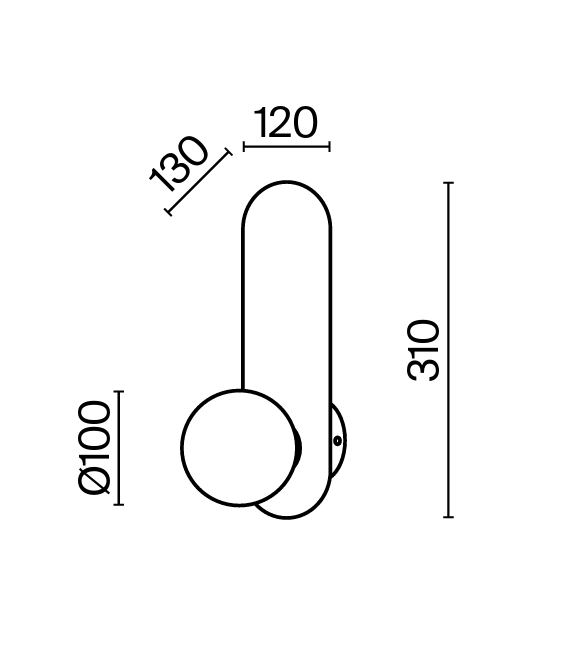 Oprawa ścienna  Maytoni MOD419WL-01B Bao