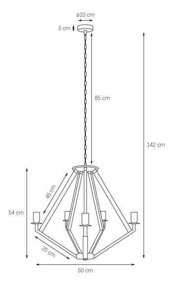 Oprawa sufitowa Kaspa Nez 5 10491519