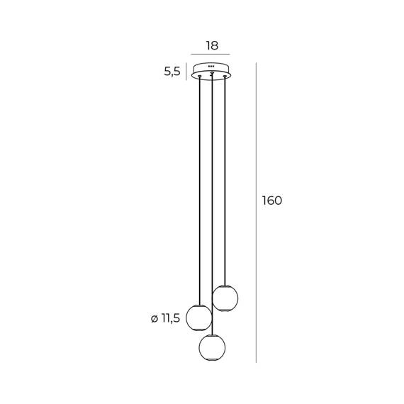 Oprawa wisząca  Maxlight NOBILE III P0479