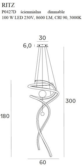 Oprawa wisząca  Maxlight RITZ P0427D