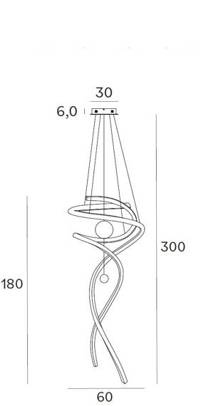 Oprawa wisząca  Maxlight RITZ P0482D