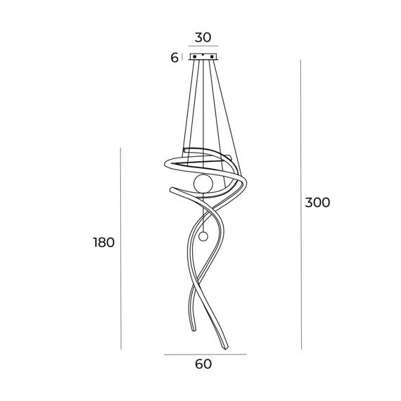 Oprawa wisząca  Maxlight RITZ P0483D