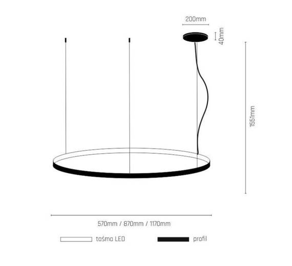 Oprawa wisząca Shilo Agari 57cm Złota 5324