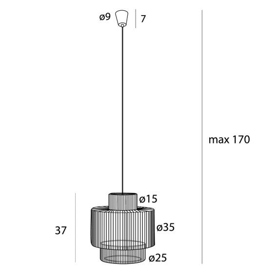 Oprawa wisząca boho Maxlight Praslin P0586