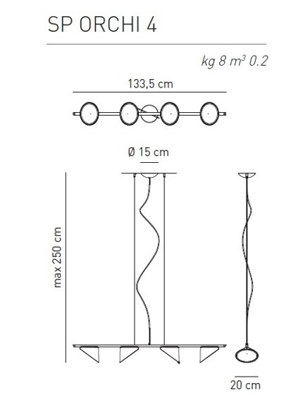 Orchid 4 Lampa Wisząca AXO Light biały