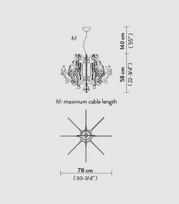 Oryginalna Lampa wisząca Slamp Ginetta Black