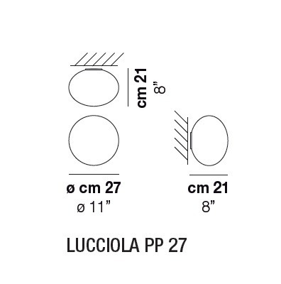 Plafon 27 cm VISTOSI LUCCIOLA PP27