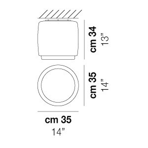 Plafon 35 cm VISTOSI BOT PL 35