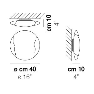 Plafon 40 cm  VISTOSI LIO PP40