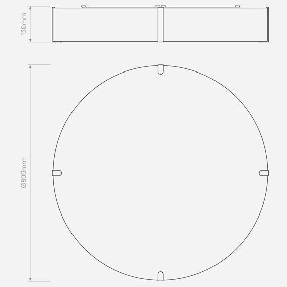 Plafon 5042006+1462004 Astro Elba Round 80 cm