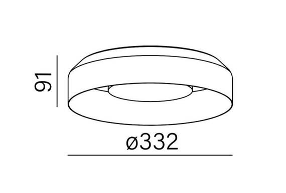 Plafon AQform MIDI RING dot LED natynkowy 47028-M940-D0-PH-62