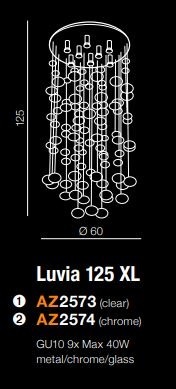 Plafon AZzardo Luvia 125 XL clear