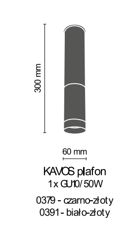Plafon Amplex Kavos 8356 czarno złoty