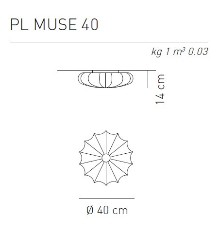 Plafon Axo Light MUSE 40 pomarańcz