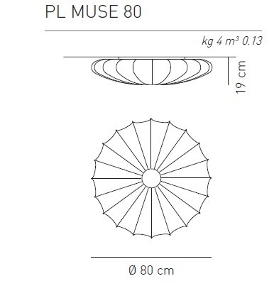 Plafon Axo Light MUSE 80 Żółty