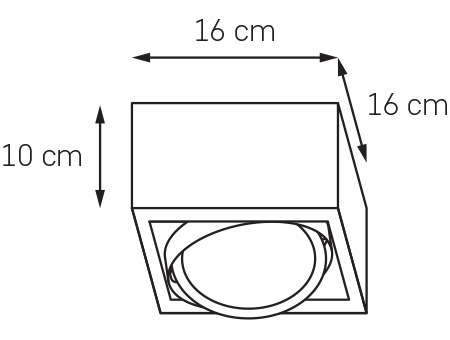 Plafon  Cube 70351101 biały