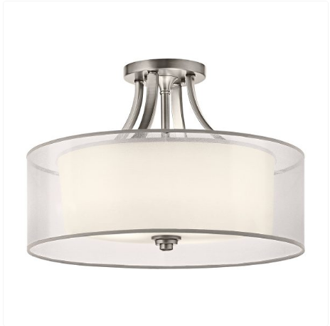 Plafon Elstead Lighting Lacey KL-LACEY-SFM-AP Srebrny