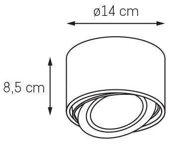 Plafon Kaspa Lumos 70254402 czarny