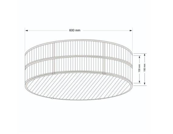 Plafon Kutek LAV-PLM-6(BN)600-2 Lavone