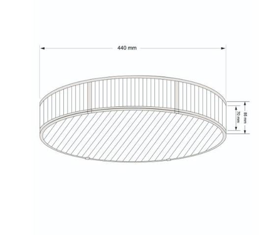 Plafon Kutek Lavone LAV-PLM-6(P)440-1