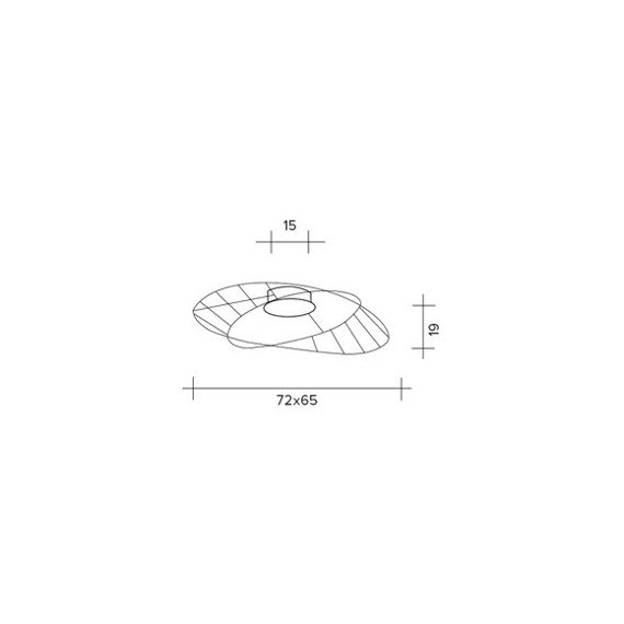 Plafon LED Sforzin Tesa Piccola chromowa