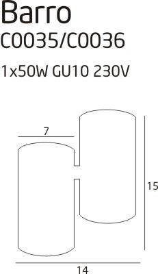 Plafon MAXLIGHT BARRO biały