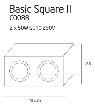 Plafon MaxLight Basic Square C0088