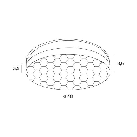 Plafon MaxLight SEKKO C0218 czarny