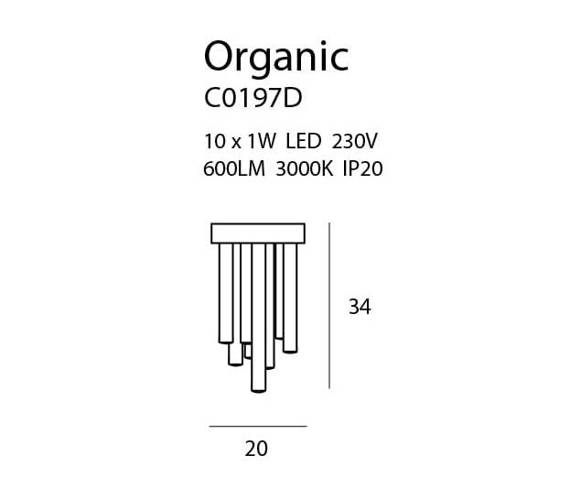 Plafon Złoty MaxLight Organic C0197D