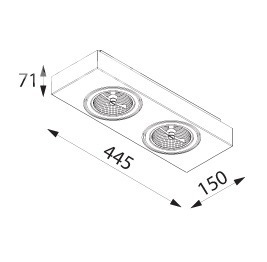 Plafon sufitowa Cleoni Merida T137A2Sd 117 Biała