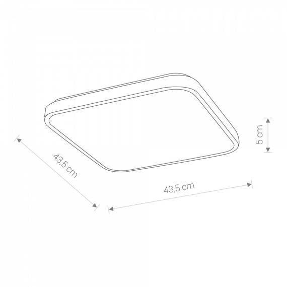 Plafoniera Agnes SQUARE LED M 4000K IP44 Nowodvorski 10986