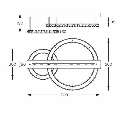 Plafoniera Zuma Line Girona MX3713-2-3CT