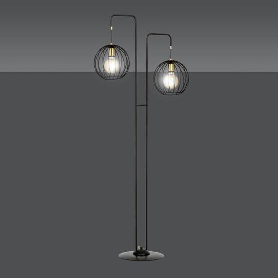 Podłodowa lampa ALBIO LP2 BLACK czarny (144/LP2) - Emibig