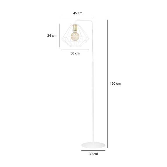 Podłodowa lampa ALTEO LP1 WHITE biały (226/LP1) - Emibig