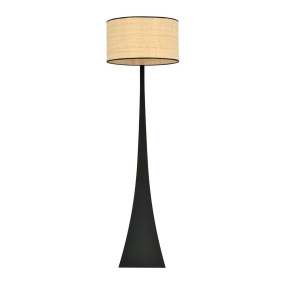 Podłodowa lampa ESTRELLA  LP1 RATTAN czarny (1157/LP1) - Emibig