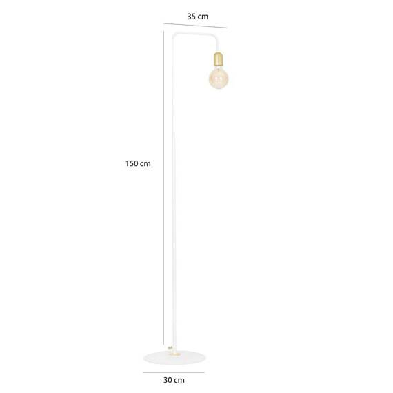 Podłodowa lampa JUKA LP1 WHITE biały (581/LP1) - Emibig