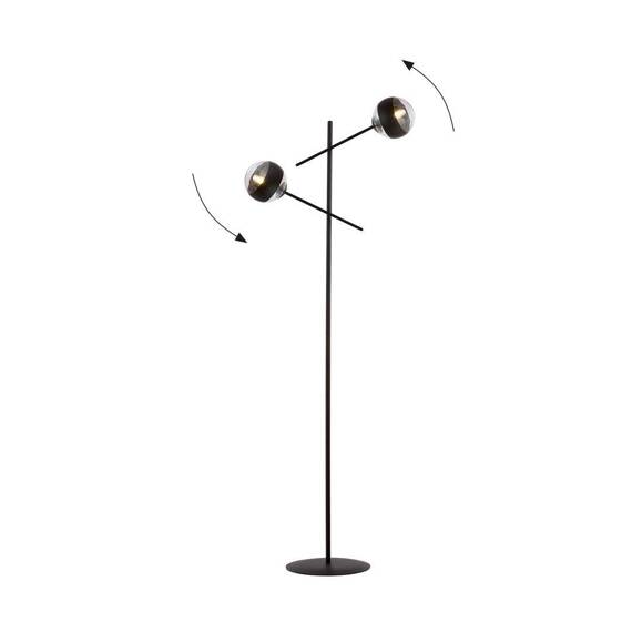 Podłodowa lampa LINEAR LP2 BLACK/STRIPE czarny (1168/LP2) - Emibig