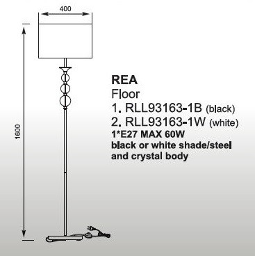 RLL93163-1W Zuma Line Lampa Podłogowa biała