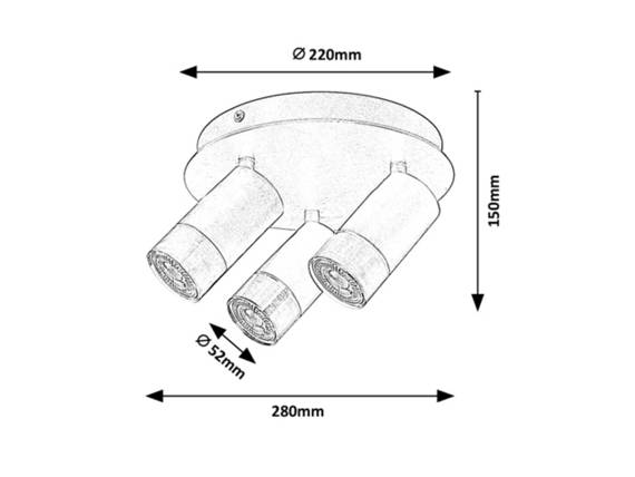 Rabalux 5071 Zircon Plafon