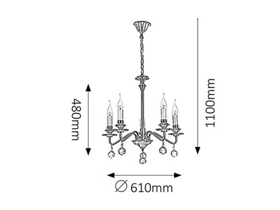 Rabalux Lampa Wisząca Beatrice 7058