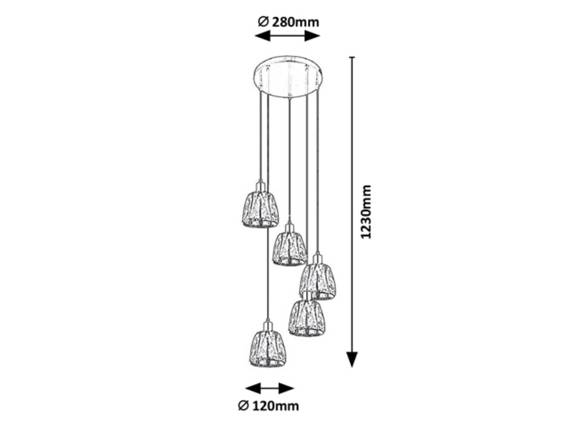 Rabalux Lampa Wisząca Calypso 5321