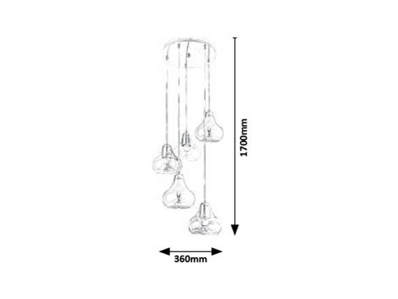 Rabalux Lampa wisząca Jezabel 7978