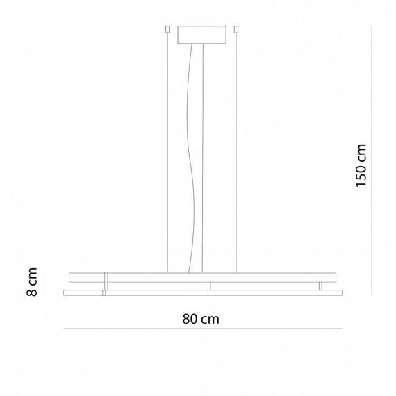 Ramko Echo 80 cm Lampa wisząca ledowa akustyczna 66490 + 66775