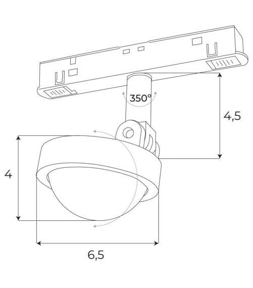 Reflektor Magnetyczny Maxlight Magnetic M0018D System Dali 3000K