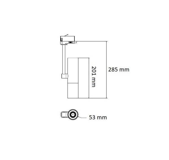 Reflektor do szynoprzewodu 3 fazowy ledowa Berella Light Pona BK BL5195