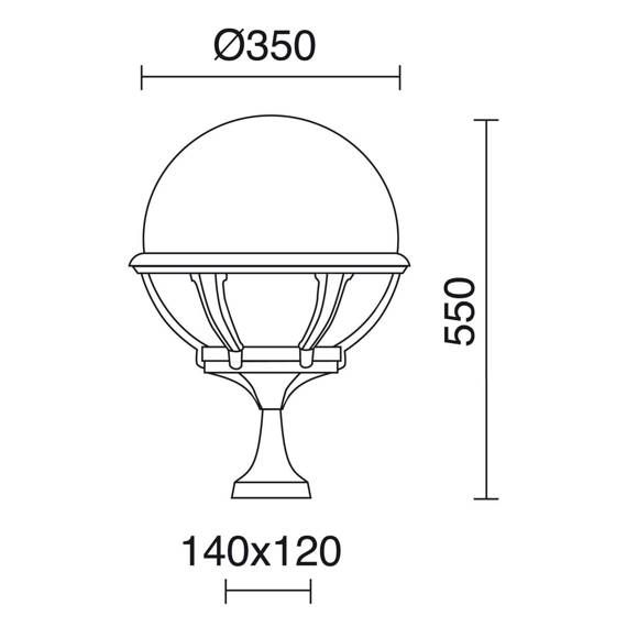 Round 405C-G05X1A-04 Lampa stojąca zewnętrzna Novolux