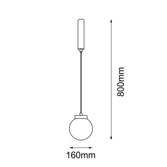 Shilo Czarna Lampa wisząca iO 5073