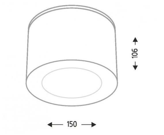 Shilo TAMBA 7059 G53 Plafon Czarny