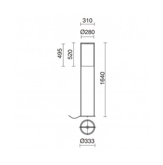 Sintra 917A-G05X1A-02-CA Novolux Exo Lampa stojąca