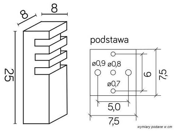 Słupek Oświetleniowy SU-MA Rado 3 AL